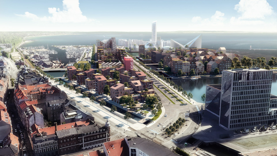 Erik-Nord-Arkitekt-Aarhus-Visualisering-Helhedsplan-Havn-Haengslet-AarhusOe-Bestseller